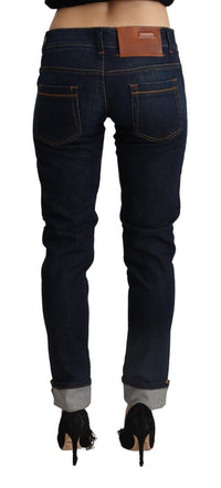 Thumbnail for Slim Fit Dark Blue Denim Elegance