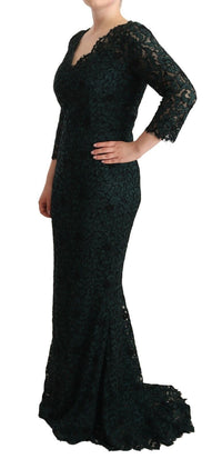Thumbnail for Elegant Lace Floor-Length V-Neck Dress