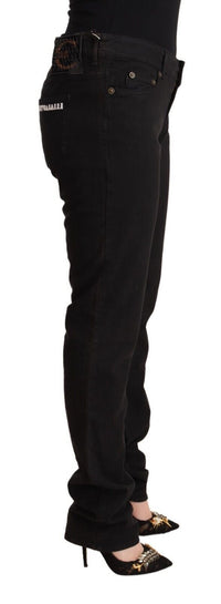 Thumbnail for Sleek Mid-Waist Slim Fit Black Jeans