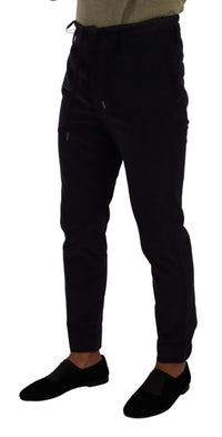 Thumbnail for Slim Fit Luxe Corduroy Pants in Dark Blue