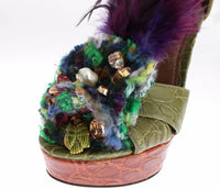 Thumbnail for Crystal Enchanted Ankle Strap Sandals