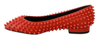 Thumbnail for Vibrant Orange Pointed Leather Flats