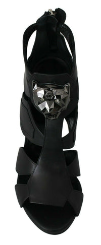 Thumbnail for Elegant Panther Head Heeled Pumps