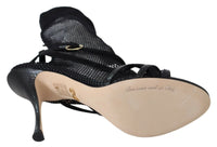 Thumbnail for Chic Black Mesh Stiletto Sandals