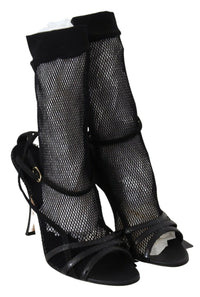 Thumbnail for Chic Black Mesh Stiletto Sandals