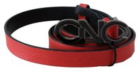 Thumbnail for Elegant Red Leather Waist Belt