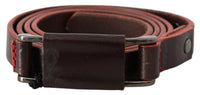 Thumbnail for Brown Leather Double Rustic Silver Buckle Belt