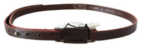 Thumbnail for Brown Leather Double Rustic Silver Buckle Belt