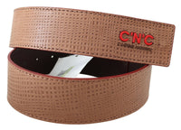 Thumbnail for White Leather Logo Fashion Waist Belt