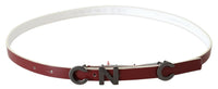 Thumbnail for Chic Maroon Leather Fashion Belt