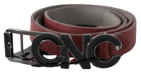 Thumbnail for Elegant Maroon Leather Fashion Belt