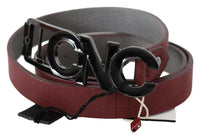 Thumbnail for Elegant Maroon Leather Fashion Belt