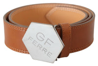 Thumbnail for Elegant Brown Leather Adjustable Belt
