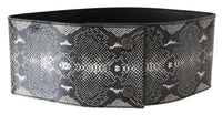 Thumbnail for Classic Snakeskin Motif Leather Belt
