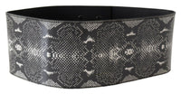 Thumbnail for Classic Snakeskin Motif Leather Belt