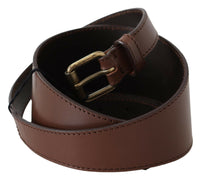 Thumbnail for Chic Brown Leather Fashion Belt with Bronze-Tone Hardware