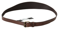 Thumbnail for Chic Brown Leather Fashion Belt with Bronze-Tone Hardware