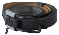 Thumbnail for Elegant Black Braided Leather Belt