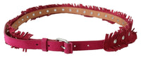 Thumbnail for Elegant Maroon Double Buckle Leather Belt
