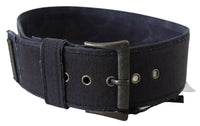 Thumbnail for Elegant Navy Blue Leather Waist Belt