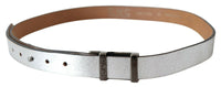 Thumbnail for Elegant Silver Leather Fashion Belt