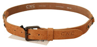 Thumbnail for Elegant Light Brown Fashion Belt with Black-Tone Buckle