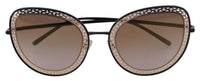 Thumbnail for Chic Black Gold Gradient Sunglasses
