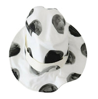 Thumbnail for White Cotton Big Polka Dot Pattern Bucket Hat