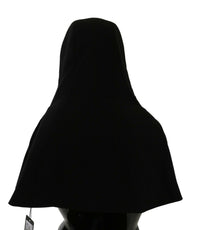 Thumbnail for Black Wool Whole Head Hooded Scarf Hat