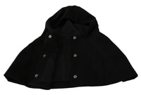 Thumbnail for Black Wool Whole Head Hooded Scarf Hat