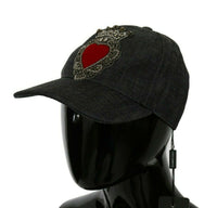 Thumbnail for Blue Denim Embroidered Heart Design Cap