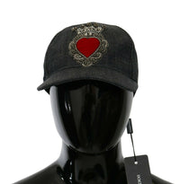 Thumbnail for Blue Denim Embroidered Heart Design Cap