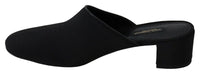 Thumbnail for Chic Black Grosgrain Slide Sandals