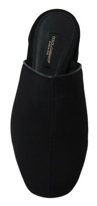 Thumbnail for Chic Black Grosgrain Slide Sandals