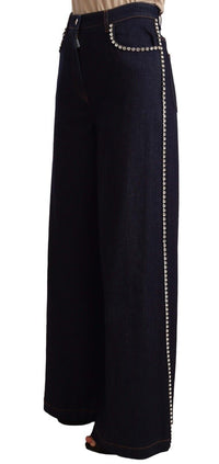 Thumbnail for Elegant Dark Blue Flare Denim Jeans