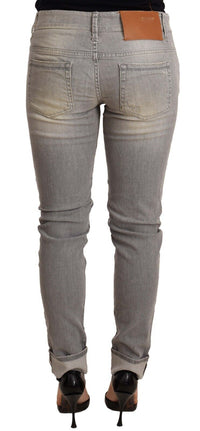 Thumbnail for Chic Slim Fit Gray Wash Denim Jeans