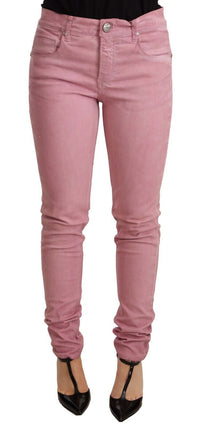 Thumbnail for Elegant Slim Fit Pink Denim Jeans