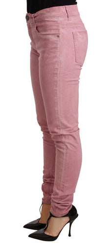 Thumbnail for Elegant Slim Fit Pink Denim Jeans