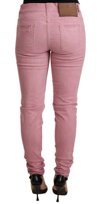 Thumbnail for Elegant Slim Fit Pink Denim Jeans