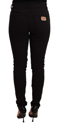 Thumbnail for Chic Black Mid-Waist Skinny Denim Jeans