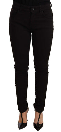 Thumbnail for Chic Black Mid-Waist Skinny Denim Jeans