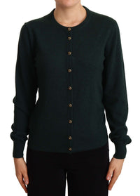 Thumbnail for Elegant Cashmere Green Cardigan