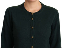 Thumbnail for Elegant Cashmere Green Cardigan