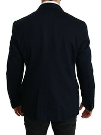 Thumbnail for Elegant Slim Fit Dark Blue Men's Blazer