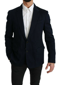 Thumbnail for Elegant Slim Fit Dark Blue Men's Blazer
