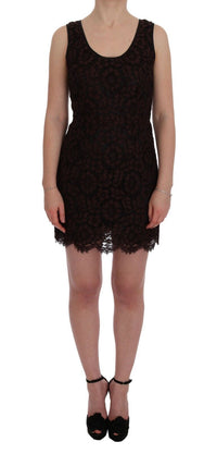 Thumbnail for Bordeaux Floral Lace Ricamo Sheath Dress