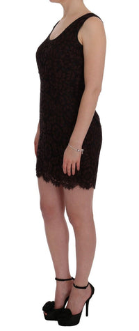 Thumbnail for Bordeaux Floral Lace Ricamo Sheath Dress
