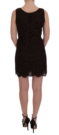 Thumbnail for Bordeaux Floral Lace Ricamo Sheath Dress