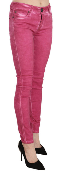 Thumbnail for Chic Pink Mid Waist Skinny Pants