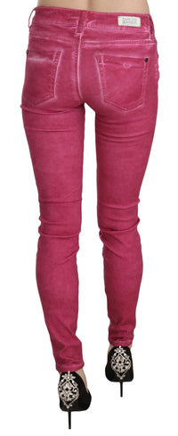 Thumbnail for Chic Pink Mid Waist Skinny Pants